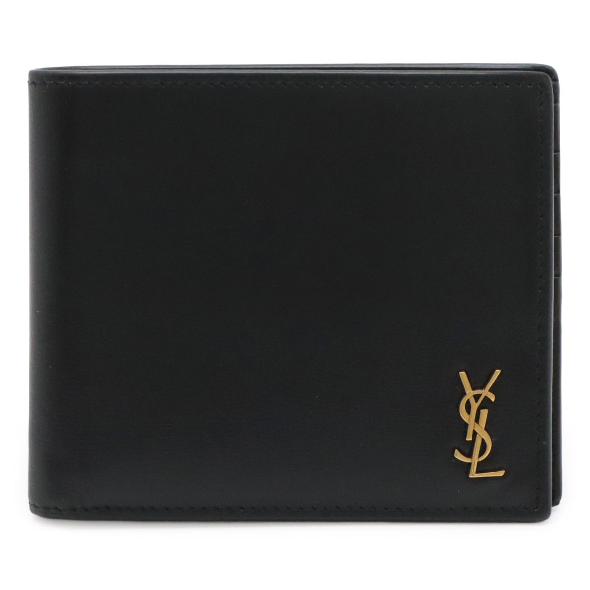 【✨美品✨】サンローラン 二つ折り財布 カサンドラ リザードスキン ブラック SAINT LAURENT サンローラン 二つ折り財布 453276 C9H0U メンズ
