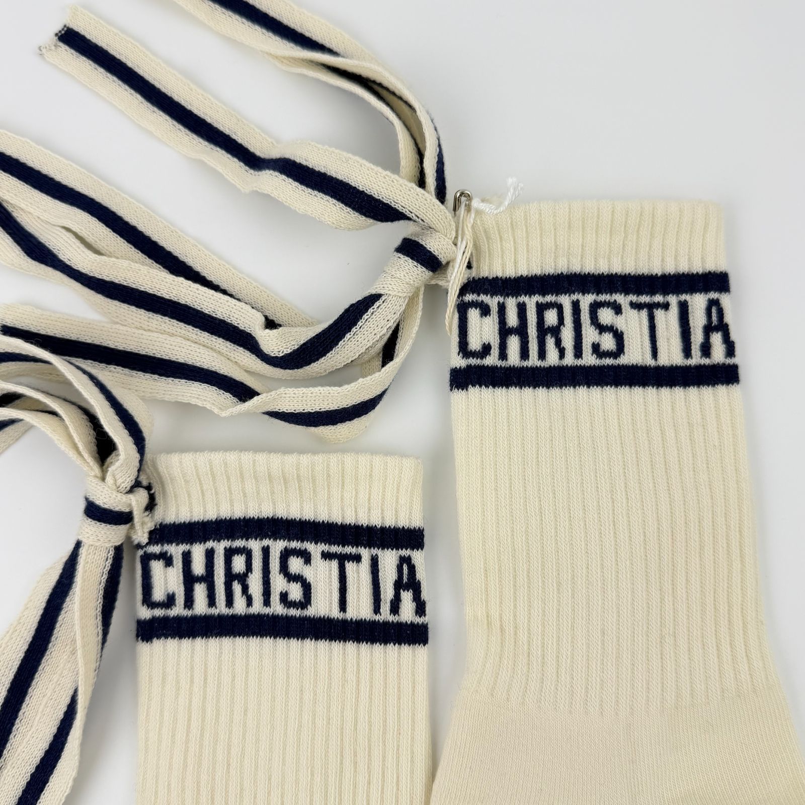 【中古】Christian Dior クリスチャンディオール 靴下 ソックス ホワイト ヴィンテージ レディース【中古美品】HIBUOCHI VINTAGE hboc260416a05