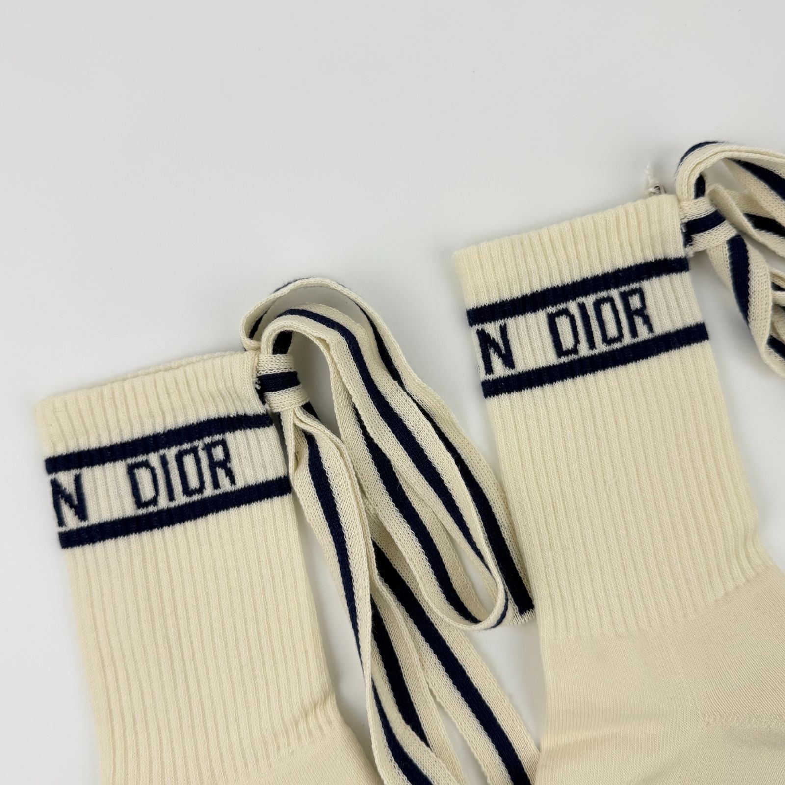 【中古】Christian Dior クリスチャンディオール 靴下 ソックス ホワイト ヴィンテージ レディース【中古美品】HIBUOCHI VINTAGE hboc260416a05
