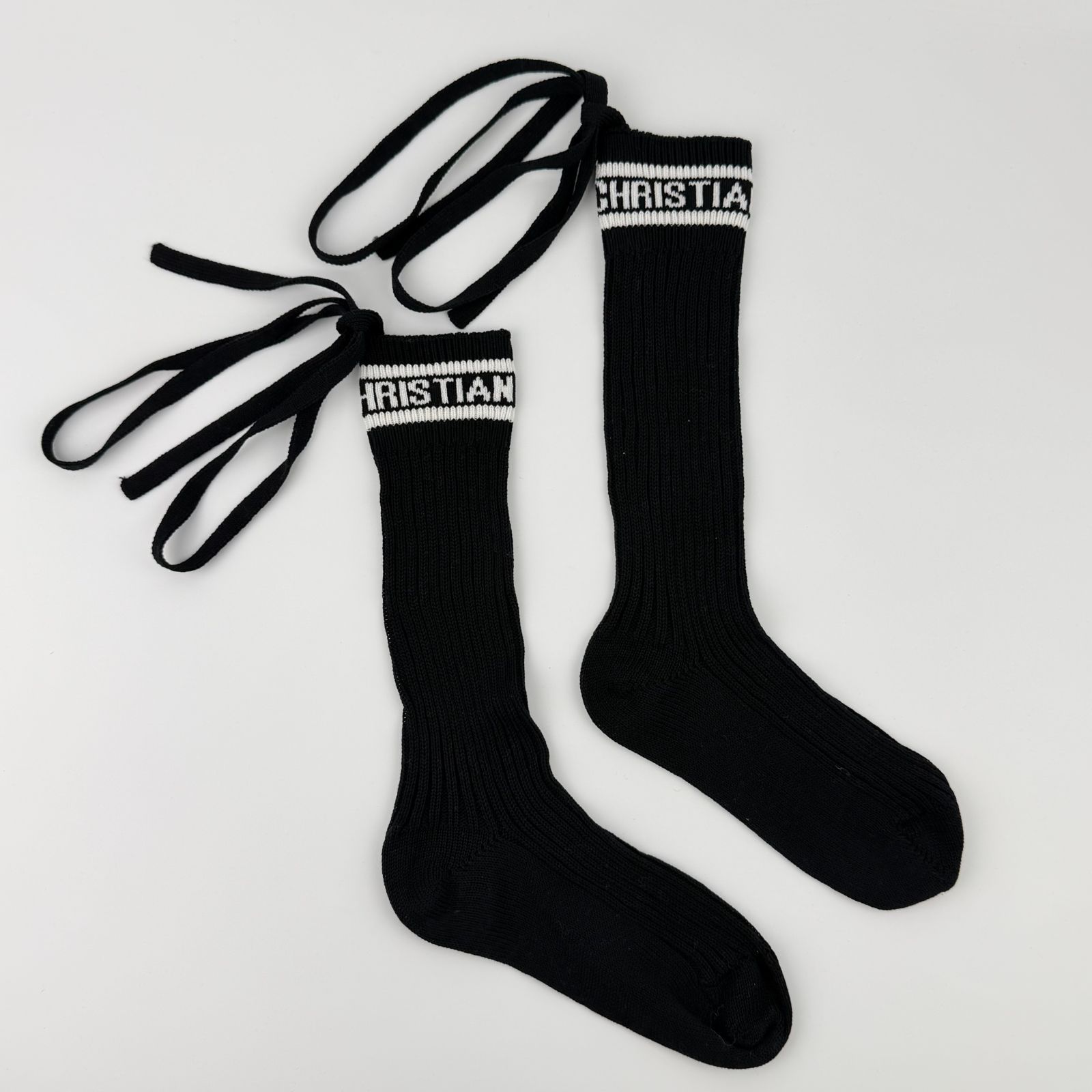 【中古】Christian Dior クリスチャンディオール 靴下 ソックス ブラック ヴィンテージ レディース【中古美品】HIBUOCHI VINTAGE hboc260416a06