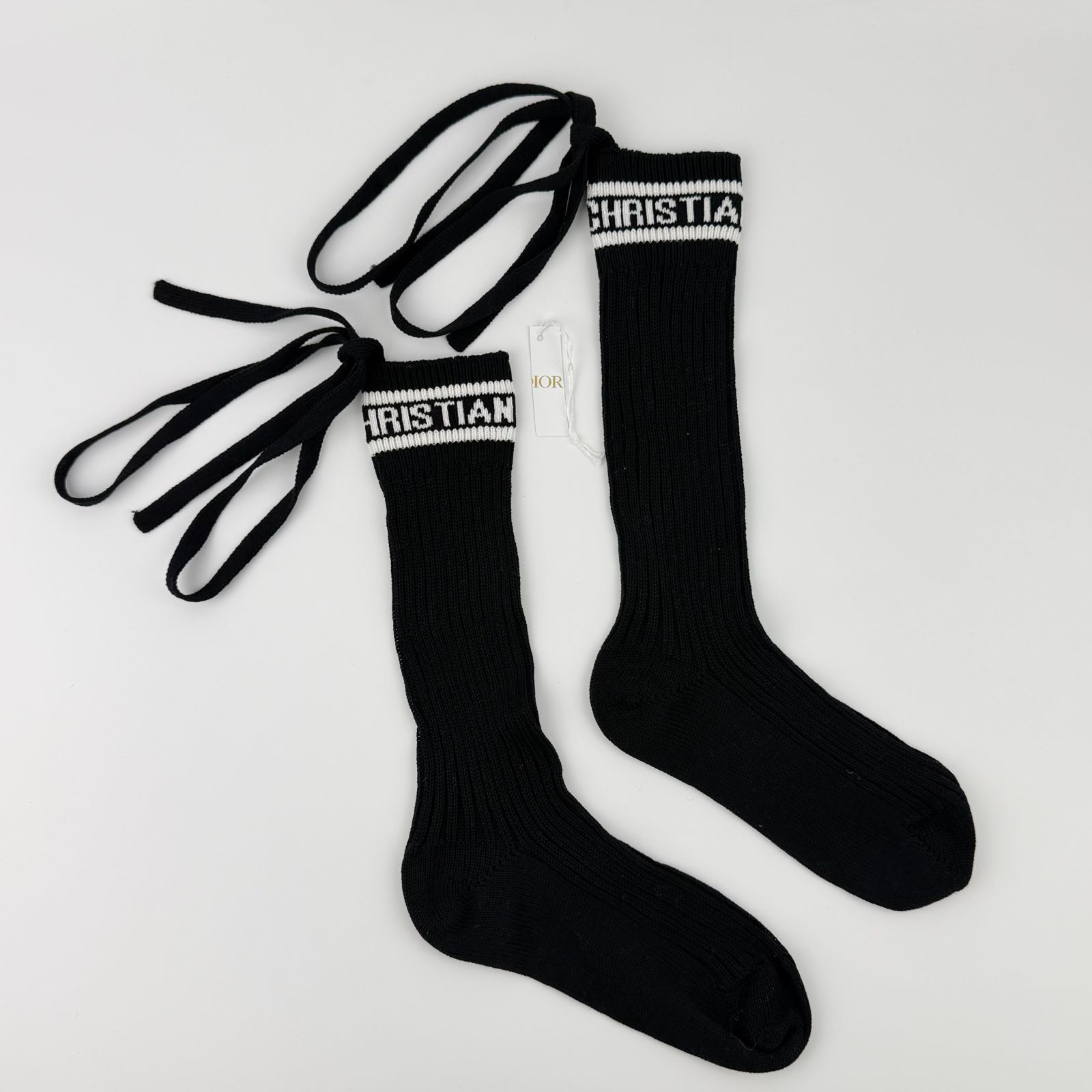 【中古】Christian Dior クリスチャンディオール 靴下 ソックス ブラック ヴィンテージ レディース【中古美品】HIBUOCHI VINTAGE hboc260416a06