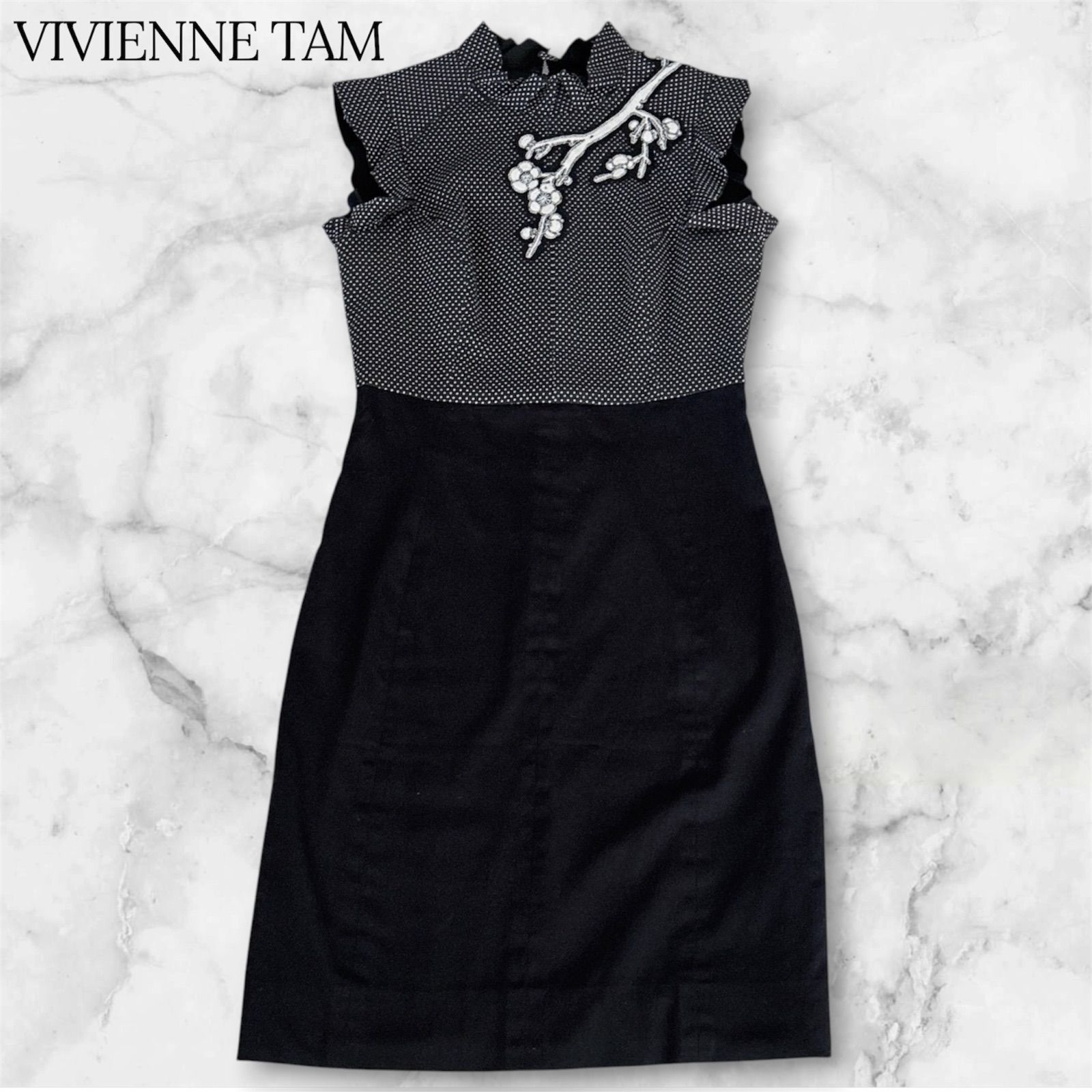 美品 ヴィヴィアンタム VIVIENNE TAM チャイナ風 ドッキングワンピース