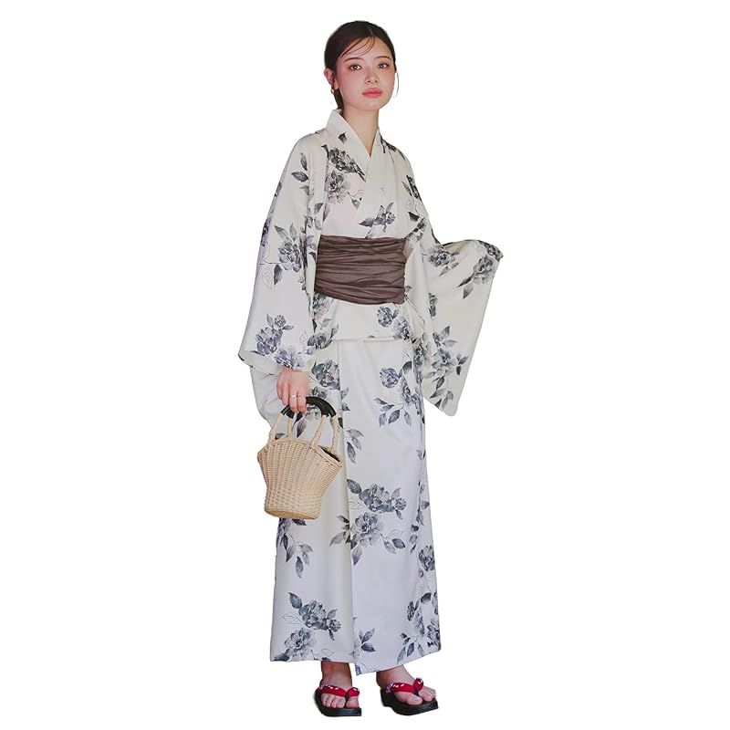 【新品】 [神戸レタス] ワンピース浴衣 セット レディース 浴衣 セパレート 楽ちん 簡単 ゆかた 花火 お祭り 帯 夏 [X477] M プチラップスカート G水彩柄 0