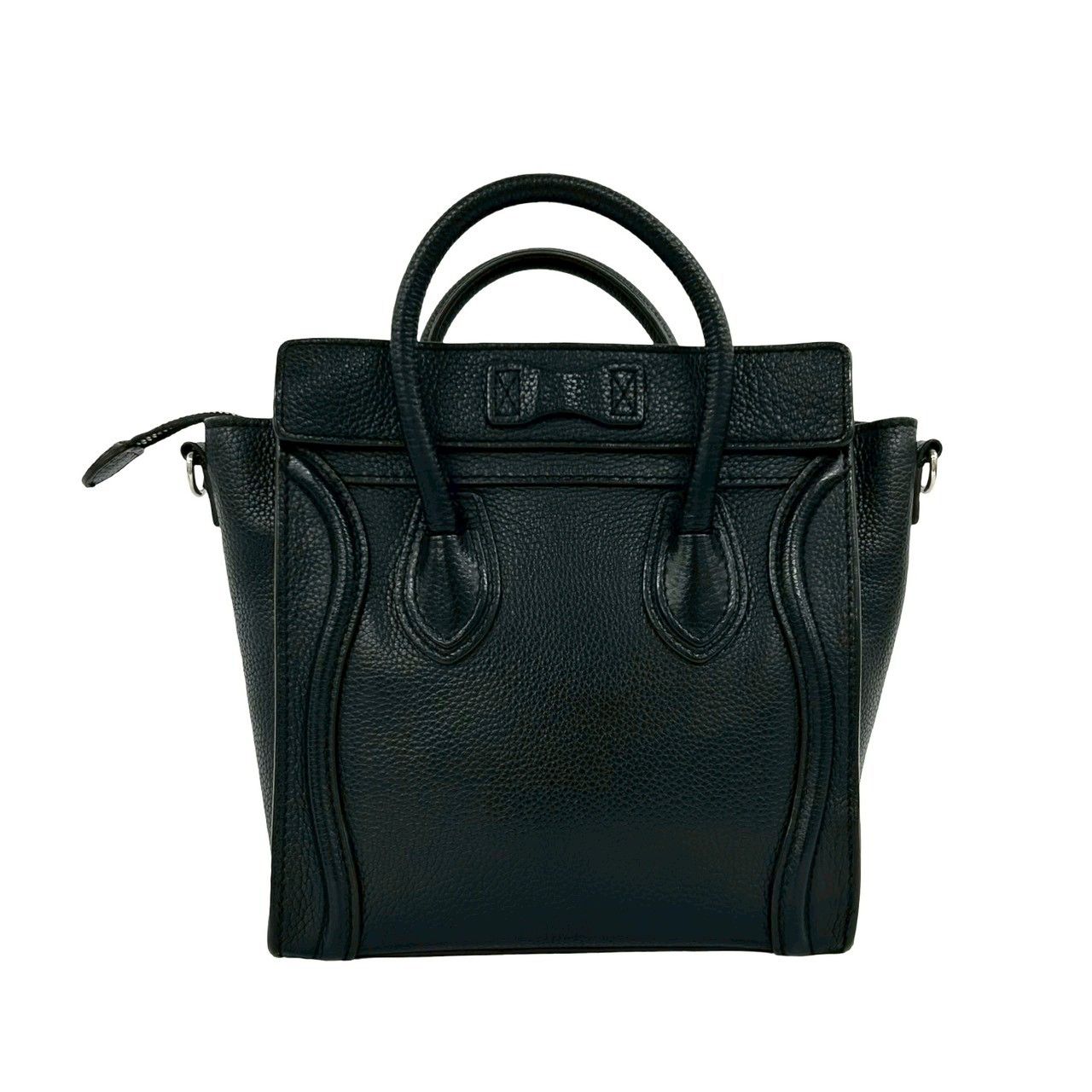 ほぼ未使用 袋付き CELINE セリーヌ ラゲージ ナノショッパー レザー
