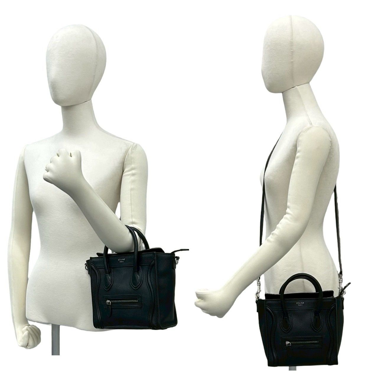 ■未使用■　セリーヌ ラゲージ ナノショッパー 2WAY ショルダー ハンド バッグ レザー ブラック 【377112】7 CELINE - □未使用□ セリーヌ ラゲージ ナノショッパー 2WAY