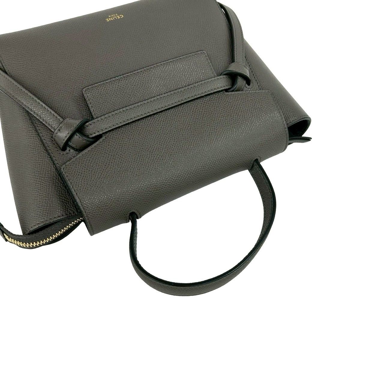 CELINE ベルトバックミニ　グレー ショルダーバッグ 保存袋付き CELINE ベルトバックミニ グレー ショルダーバッグ 保存袋付き 【公式