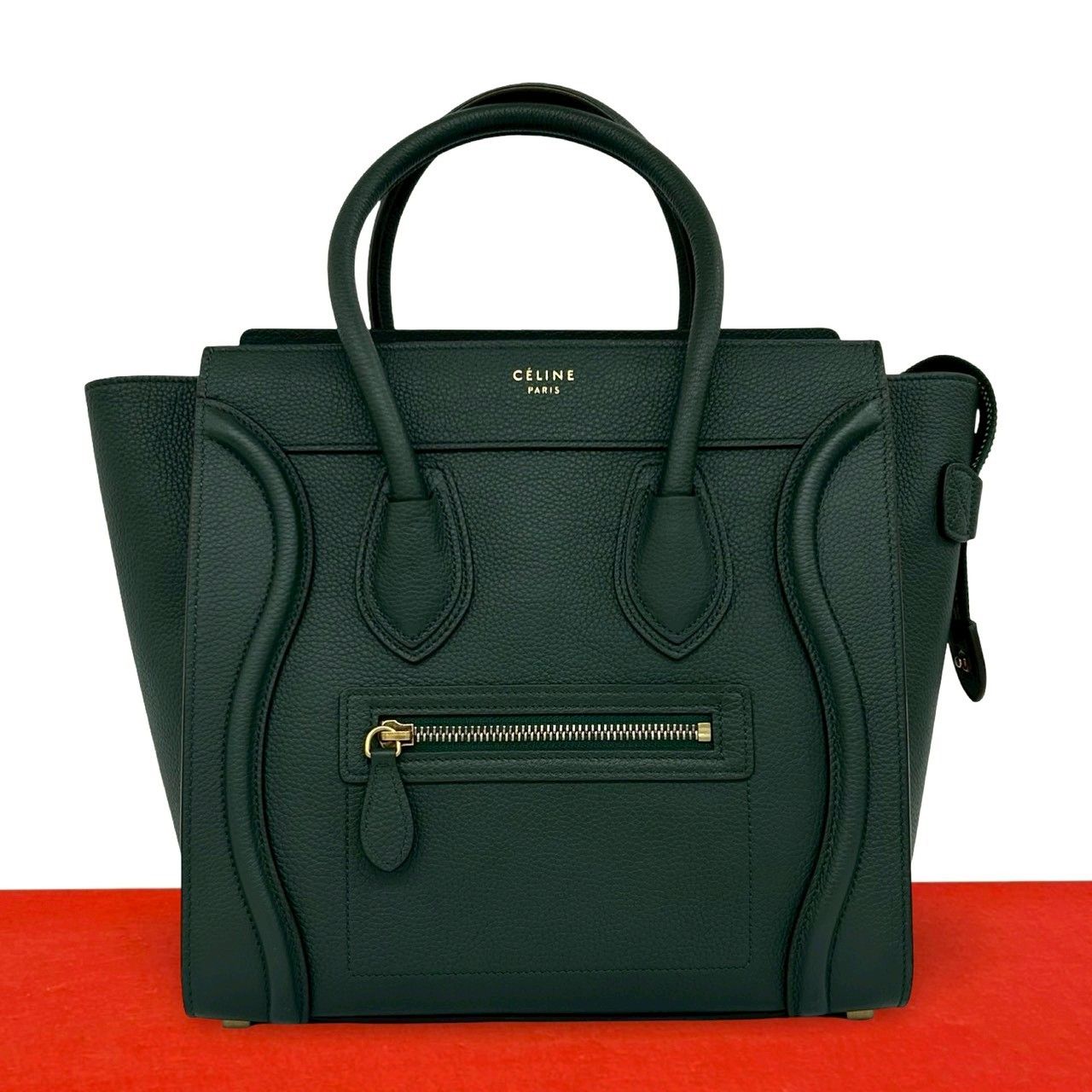 未使用保管品 CELINE セリーヌ ラゲージ マイクロ ショッパー レザー 未使用保管品 CELINE セリーヌ ラゲージ マイクロ ショッパー レザー
