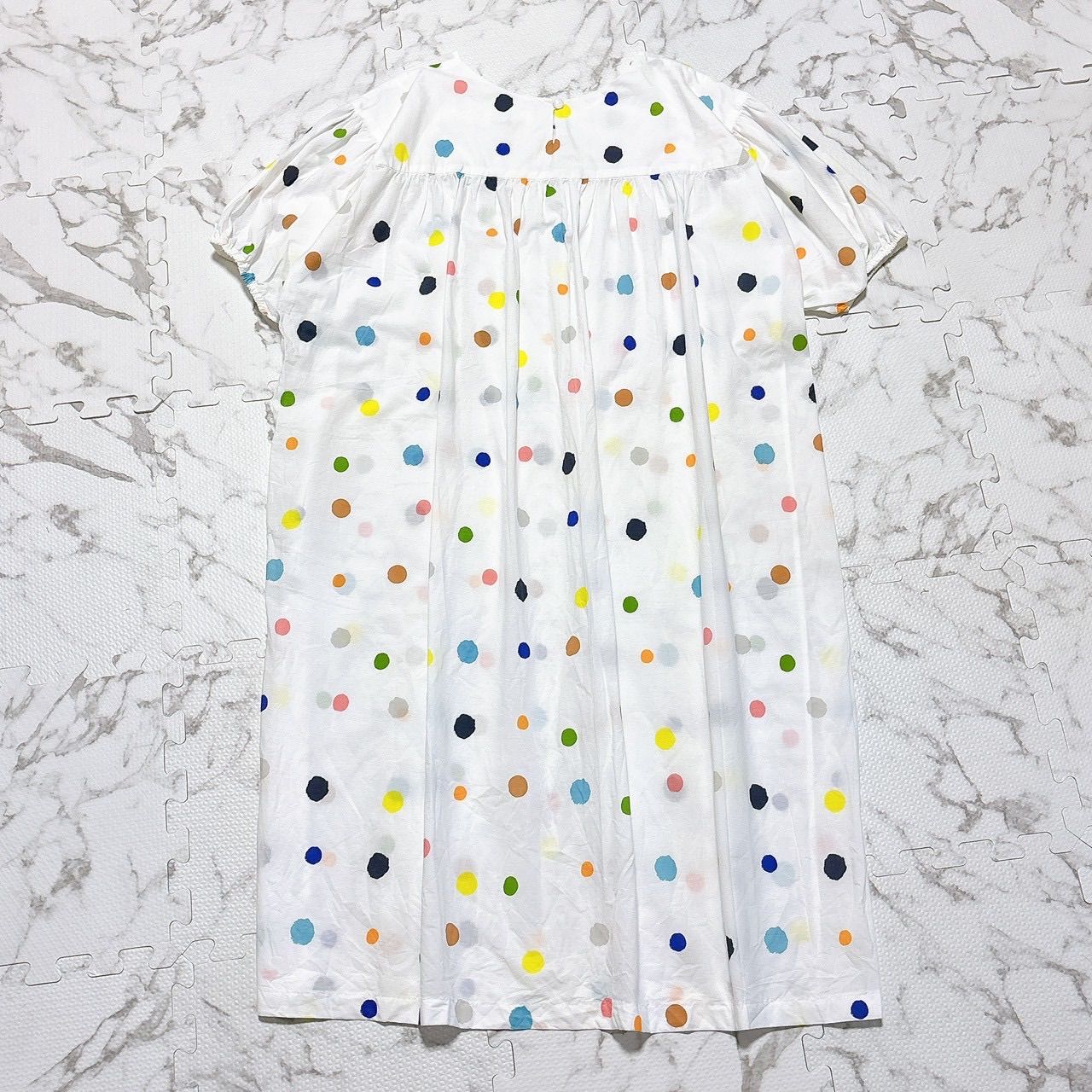 MINÄ PERHONEN ドット柄Vネックワンピー　　ミナポルホネン ミナペルホネン mina perhonen candy キャンディ ドット柄 水玉
