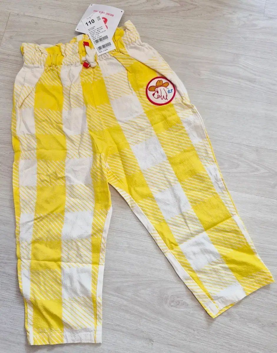 BEBE DE PINO ベベデピノ ダック CHECK ラッフル パンツ ズボン 新品 (110)