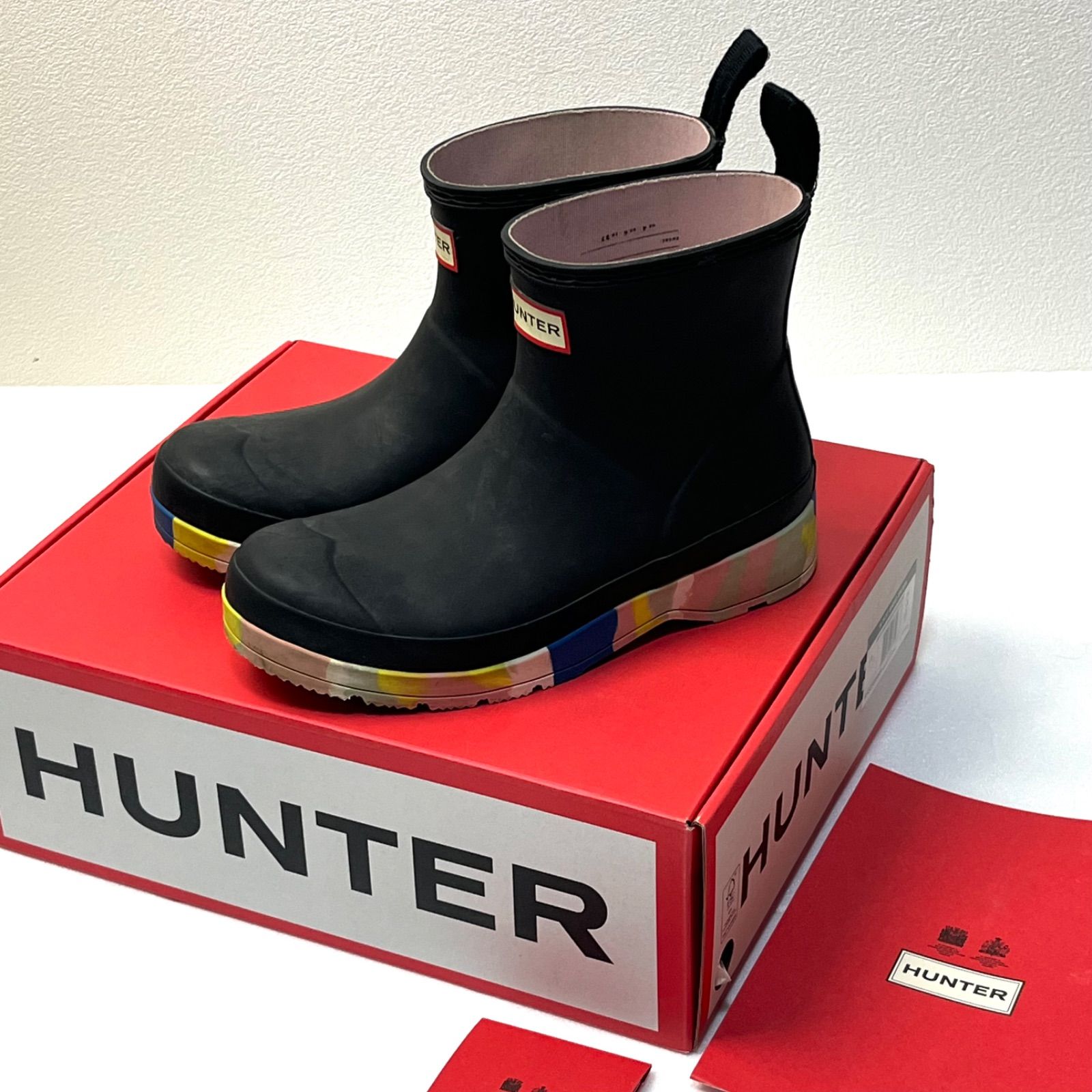 HUNTER】ブラック ショートブーツ プレイ ショート スプラッシュソール