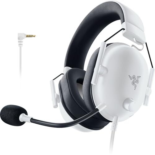 Razer レイザー BlackShark V2 X Special White Edition ゲーミングヘッドセット ホワイト 有線 3.5mmアナログ 7.1chサラウンド 特許技術採用50mmドライバー ノイズキャンセリング 白 PC PS5 Swit