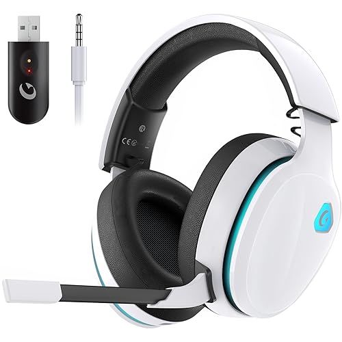 ゲーミングヘッドセット ワイヤレス【2.4GUSBアダプター /Bluetooth 5.3/有線 3WAY接続】 PS5 PS4 PC Switch スマートフォン xboxone 対応ヘッドフォン 50MMドライバー 低遅延 40H再生ヘッドホン 無線 Gv
