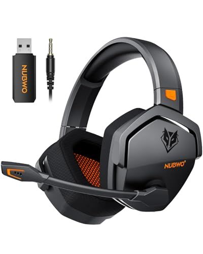 NUBWO ゲーミングヘッドセット PS5 ヘッドセット【2.4G USB/Bluetooth 5.3/3.5mm有線】3WAY 接続 無線 ヘッドセット マイク付き 20ms超低遅延 100 時間長時間使用 ミュート機能PS5/PS4/Switch/PC/ス