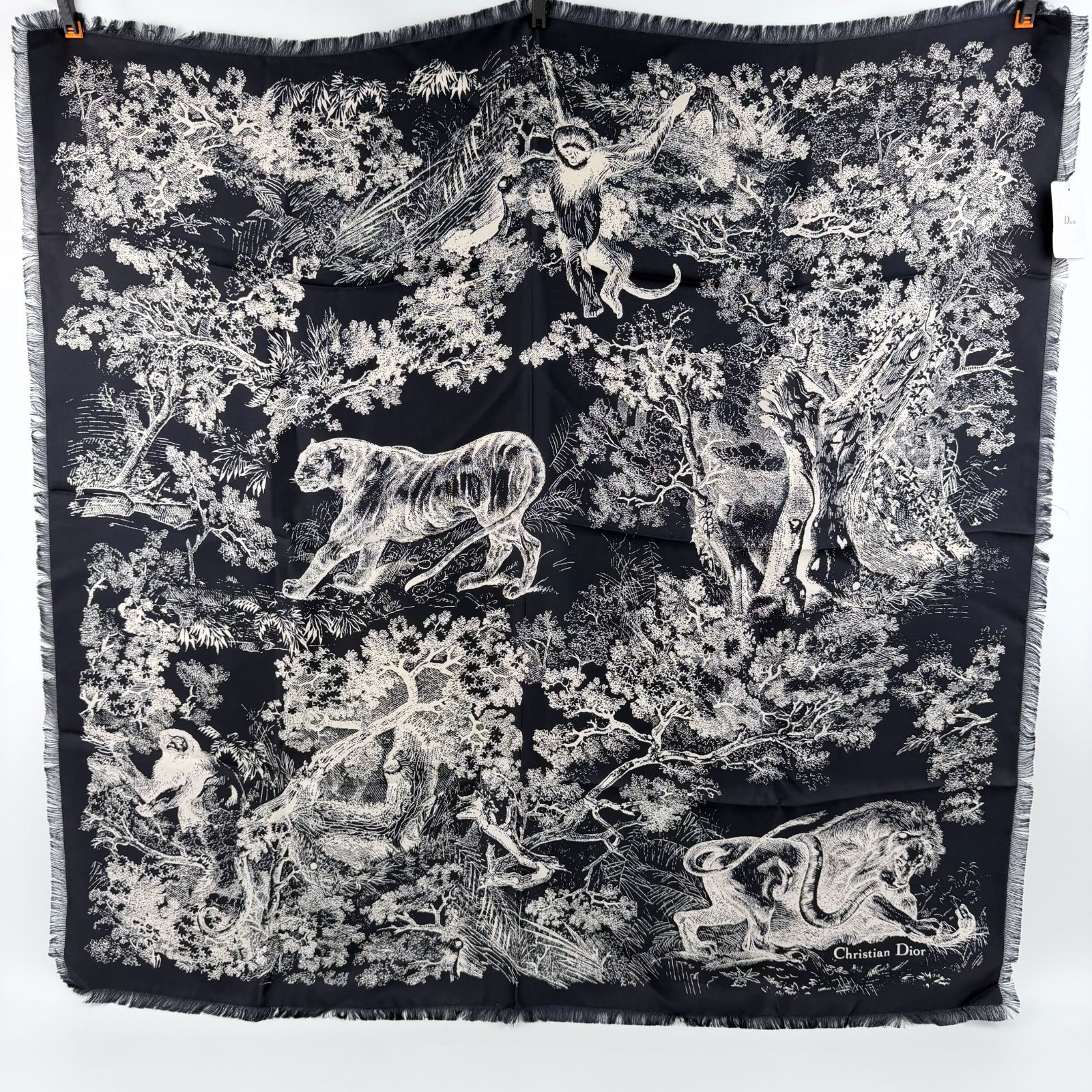 中古】Christian Dior クリスチャンディオール スカーフ ネイビー