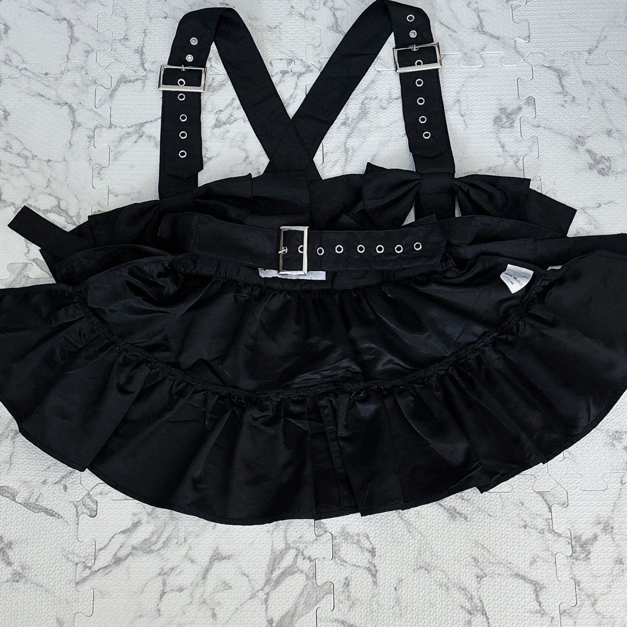 HEIHEI ヘイヘイ リボンハーネス ribbon vest フリル サスペンダー