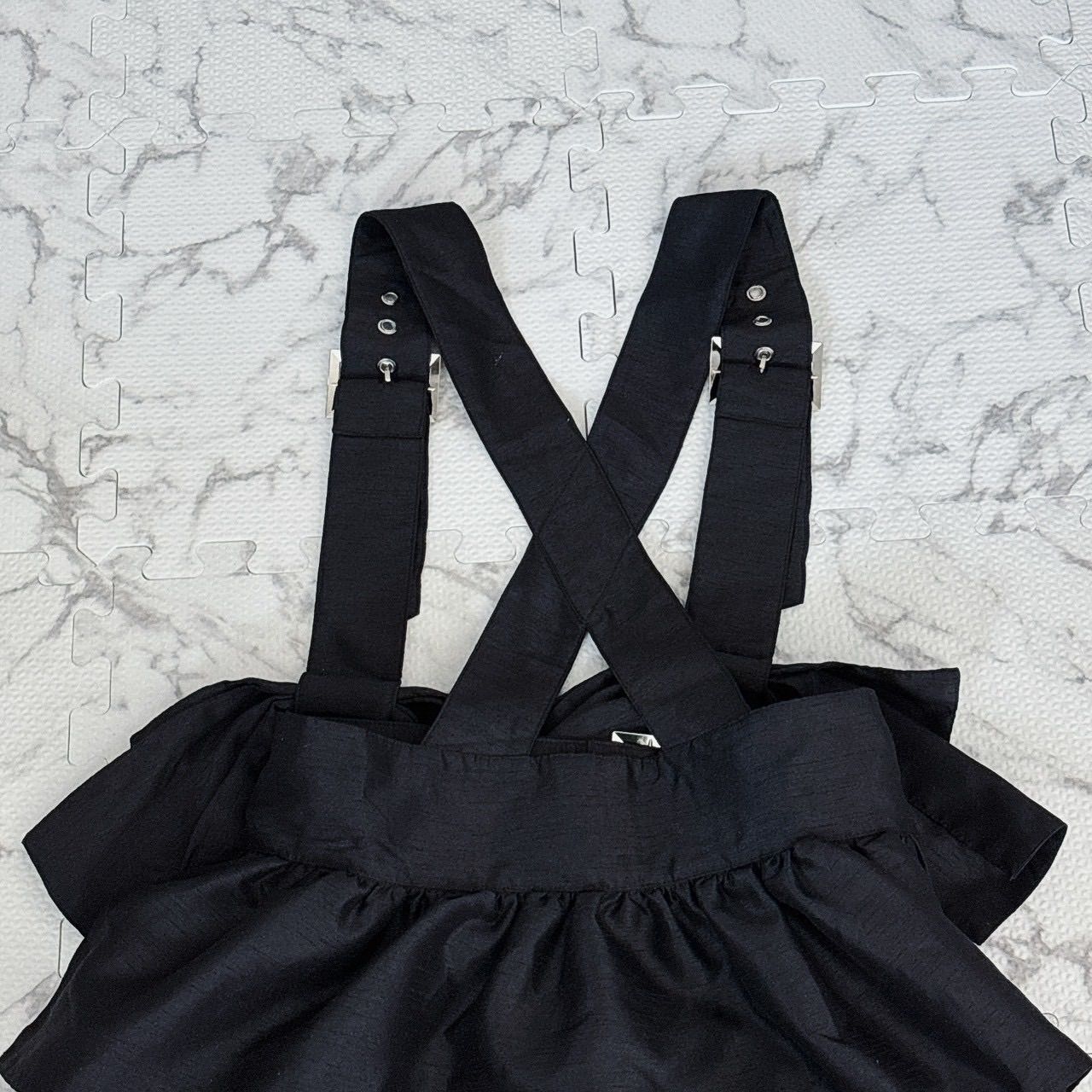 HEIHEI ヘイヘイ リボンハーネス ribbon vest フリル サスペンダー