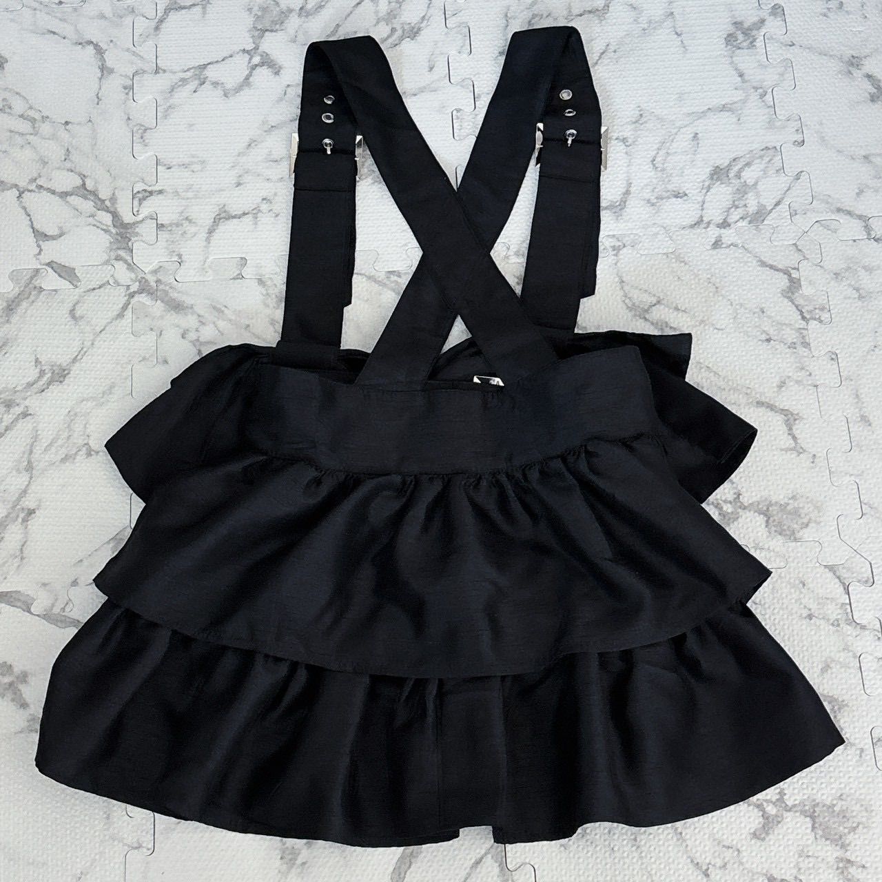 HEIHEI ヘイヘイ リボンハーネス ribbon vest フリル サスペンダー