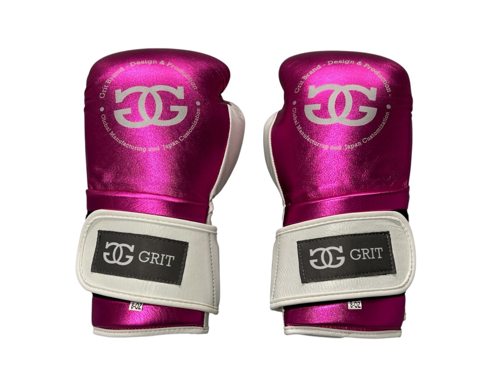 GRIT BOXING GLOVE METALLIC LEATHER PINK
