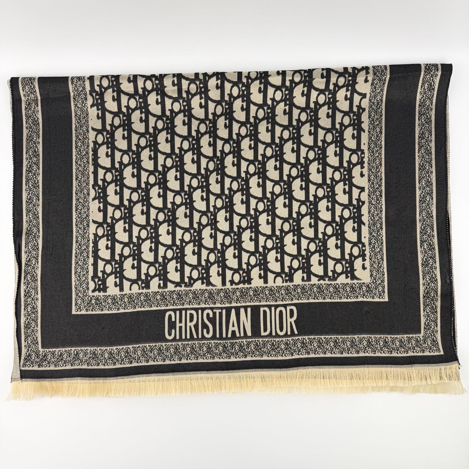中古】Christian Dior クリスチャンディオール ストール ブラック