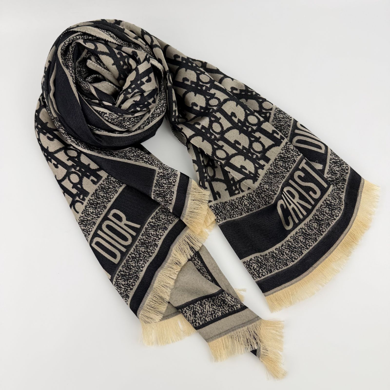 中古】Christian Dior クリスチャンディオール ストール ブラック