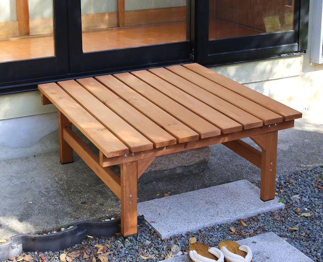 ユニット縁台ベンチ幅87cm ウッドデッキ デッキ縁台（1096）