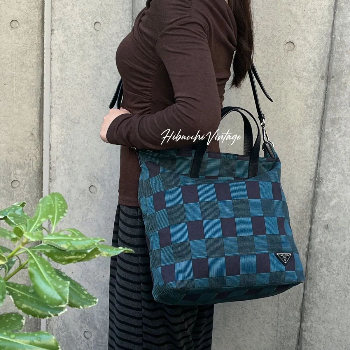 ▽▽【中古】PRADA プラダ ショルダーバッグ ハンドバッグ ブラック 