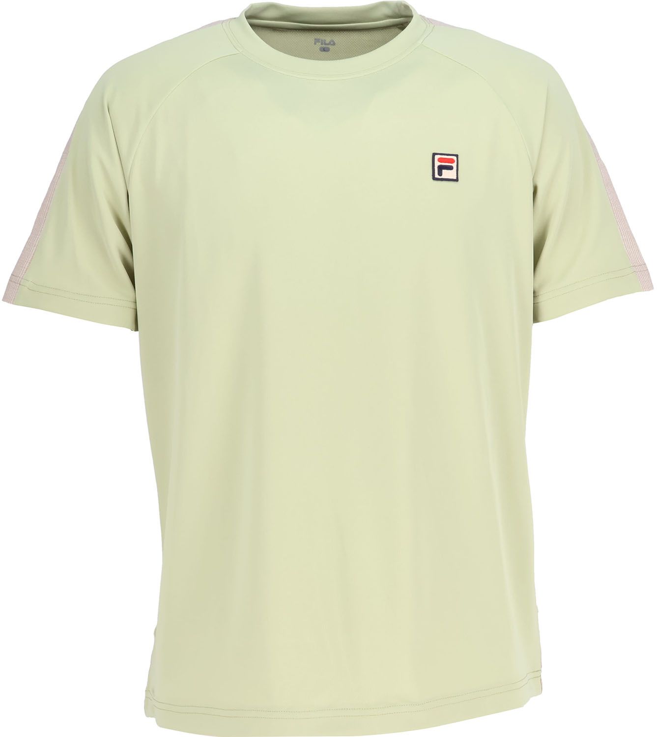 フィラ FILA テニス ゲームシャツ テニスウェア トップス 半袖 メンズ 男性 吸水速乾 UVカット メッシュ リネン 涼しい 汗 ドライ 高機能 試合 練習 部活 クラブ スクール CZ6SGM011 LKH ライトカーキ