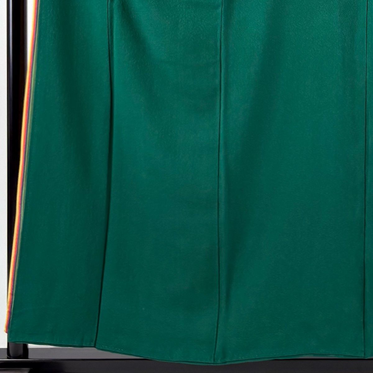 振袖 身丈155cm 裄丈65cm M 袷 斉藤三才 落款 緑 正絹 名品 【中古