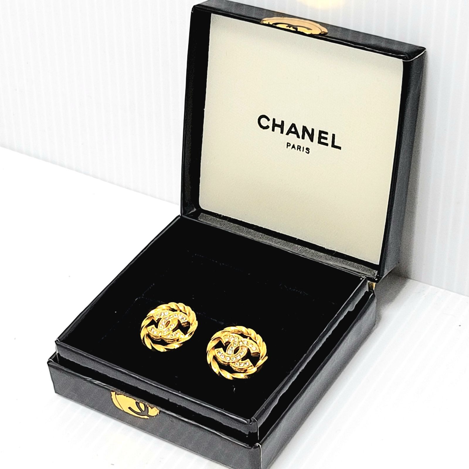 美品】CHANEL ココマーク ラウンド イヤリング 2137刻印 ゴールド 