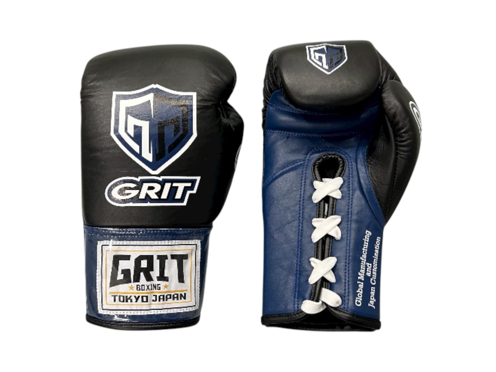 GRIT LACE UP BLUE 紐式 ボクシンググローブ 本革製 8oz