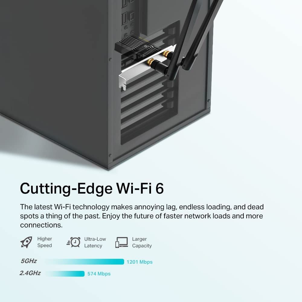 TP-Link WiFi 無線LAN PCIe AX1800 WiFi 6 対応 Bluetooth 5.2 802.11 ax/ac/a/b/g/n規格にも対応 Windows 10/11（64ビット）専用 WPA3対応 PCIeアダプター Arc ...