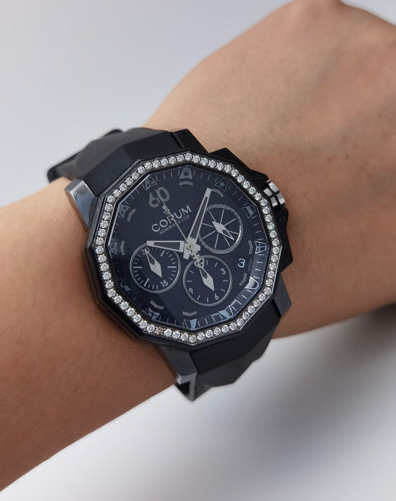 中古 コルム CORUM アドミラルズカップ 984.970.97 クロノグラフ 
