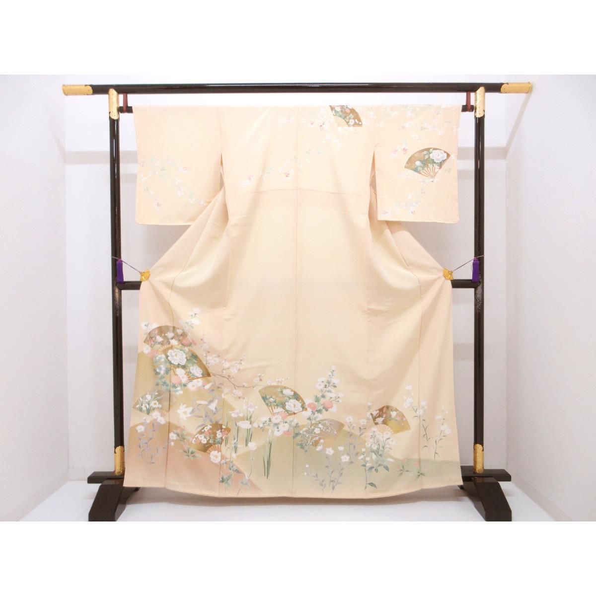訪問着 友禅金彩加工 刺繍入り