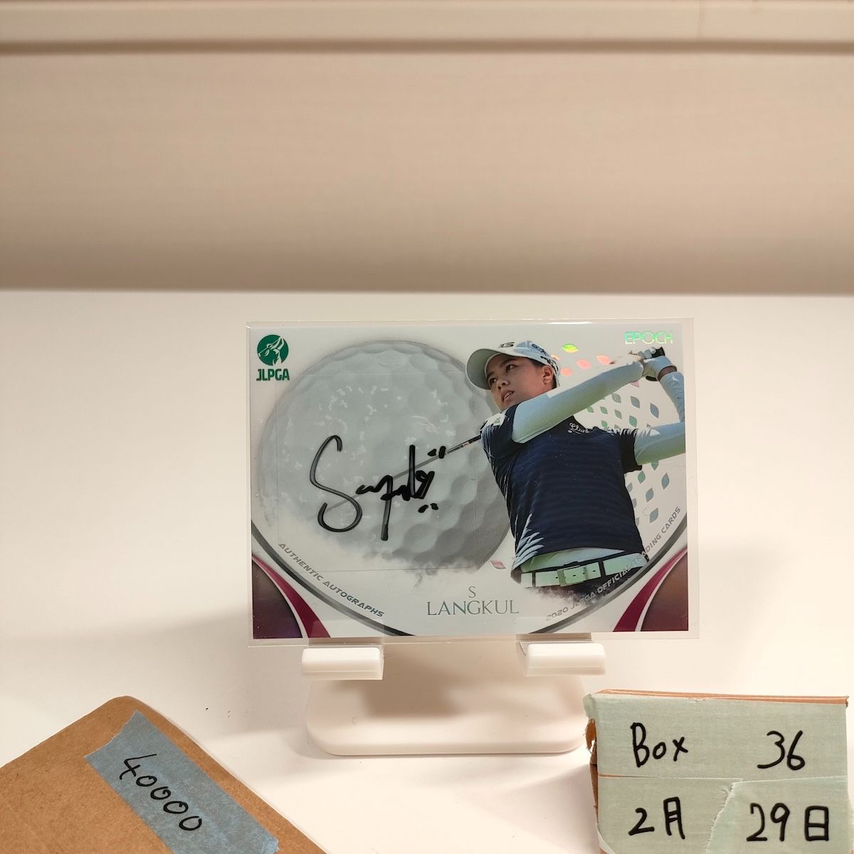 2020 EPOCH Woman's Pro Golfer S.ランクン S. Langkul 14/20 直筆サインカード JLPGA 女子プロゴルフ カード　ホロ