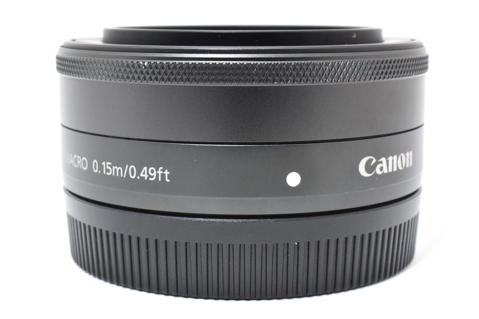 ★極上品★ CANON EF-M 22mm F2 STM 前後キャップ付属 ☆極上☆ キヤノン Canon EF-M 22mm F2 STM ブラック 《前後キャップ付