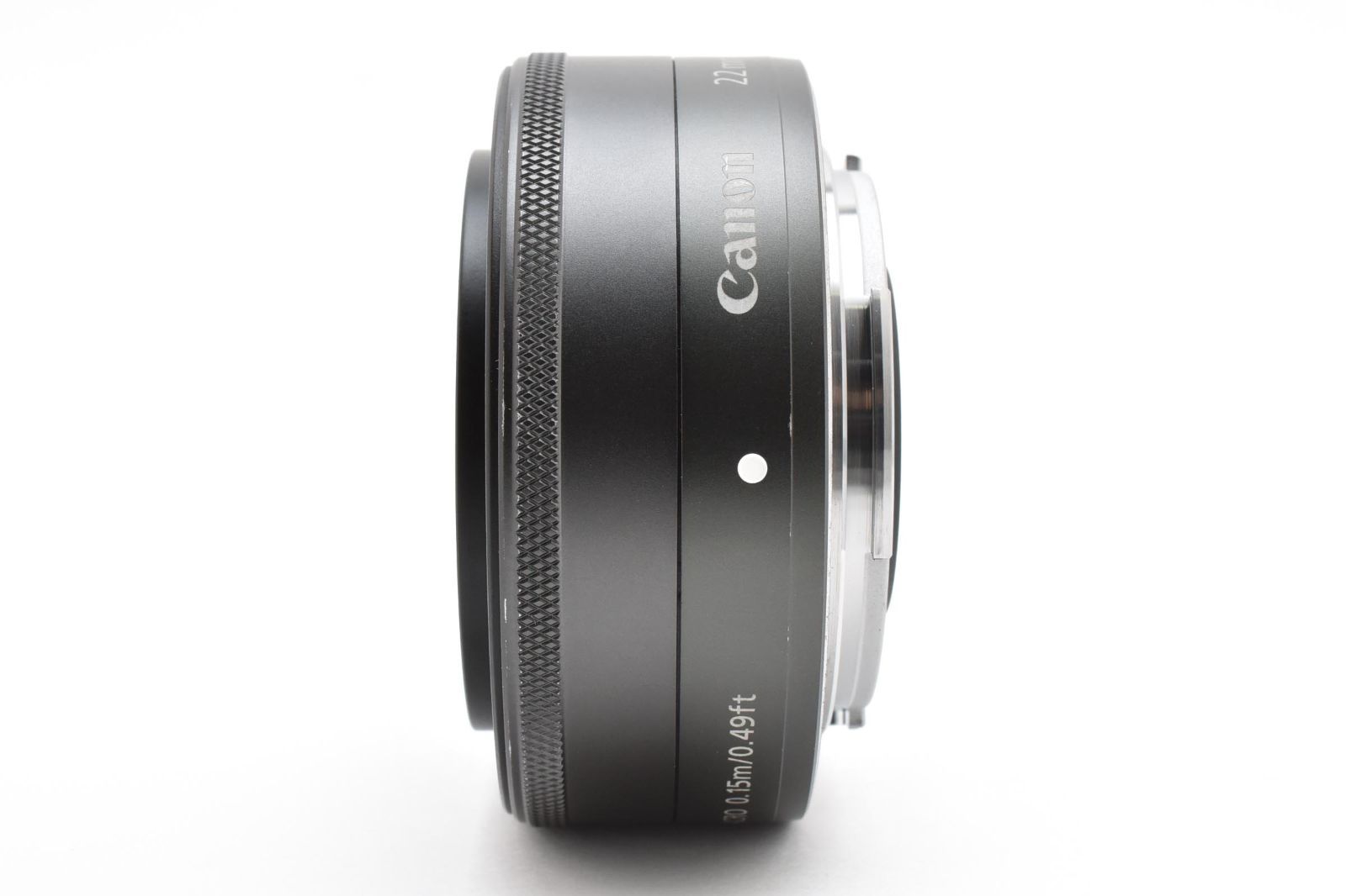 ☆極上☆ キヤノン Canon EF-M 22mm F2 STM ブラック 《前後キャップ付