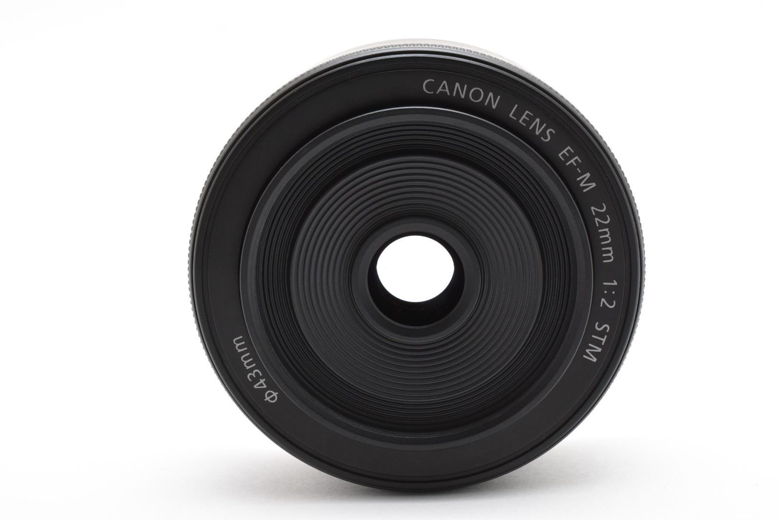 ★極上品★ CANON EF-M 22mm F2 STM 前後キャップ付属 ☆極上☆ キヤノン Canon EF-M 22mm F2 STM ブラック 《前後キャップ付