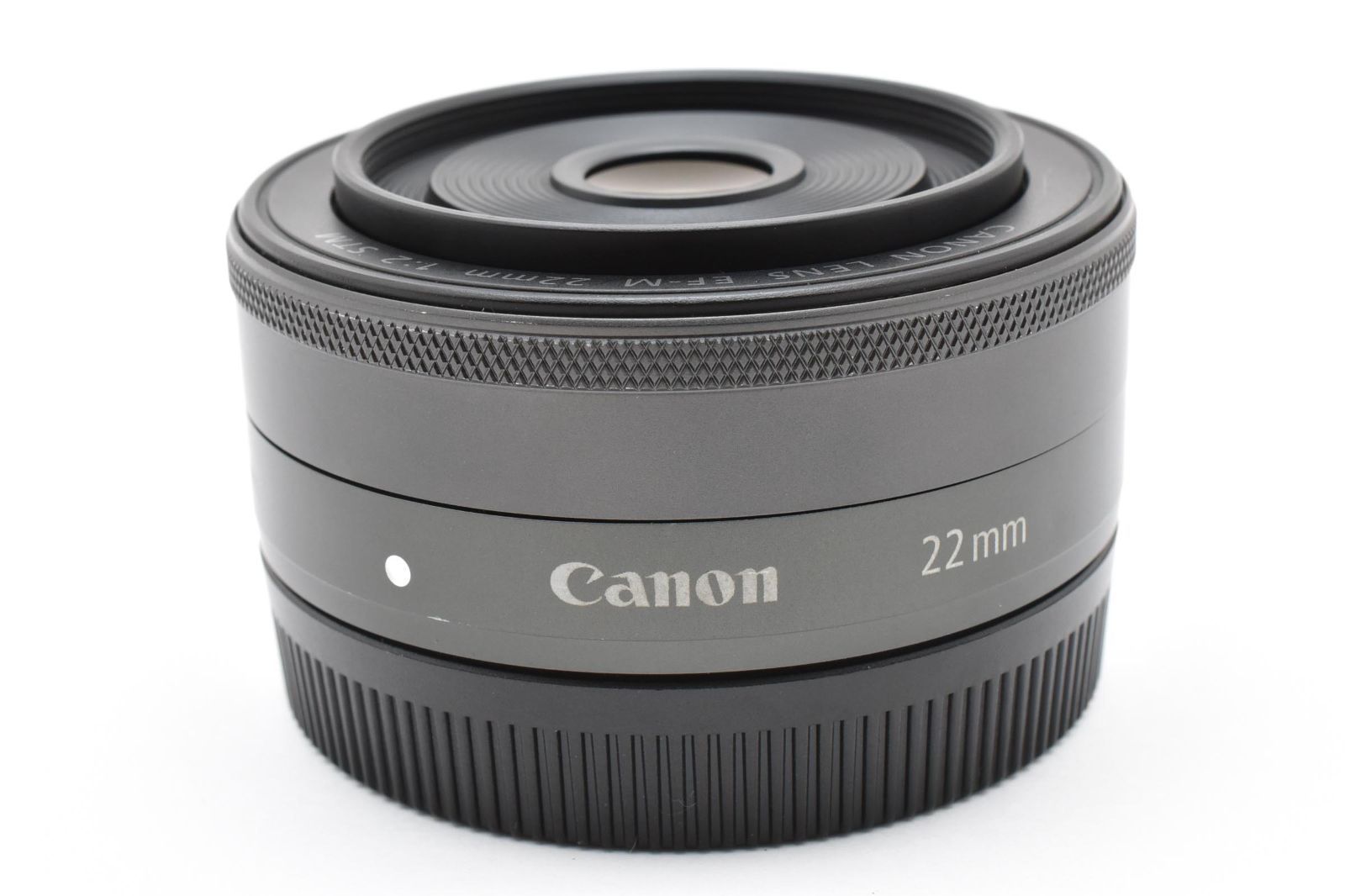 ☆極上☆ キヤノン Canon EF-M 22mm F2 STM ブラック 《前後キャップ付
