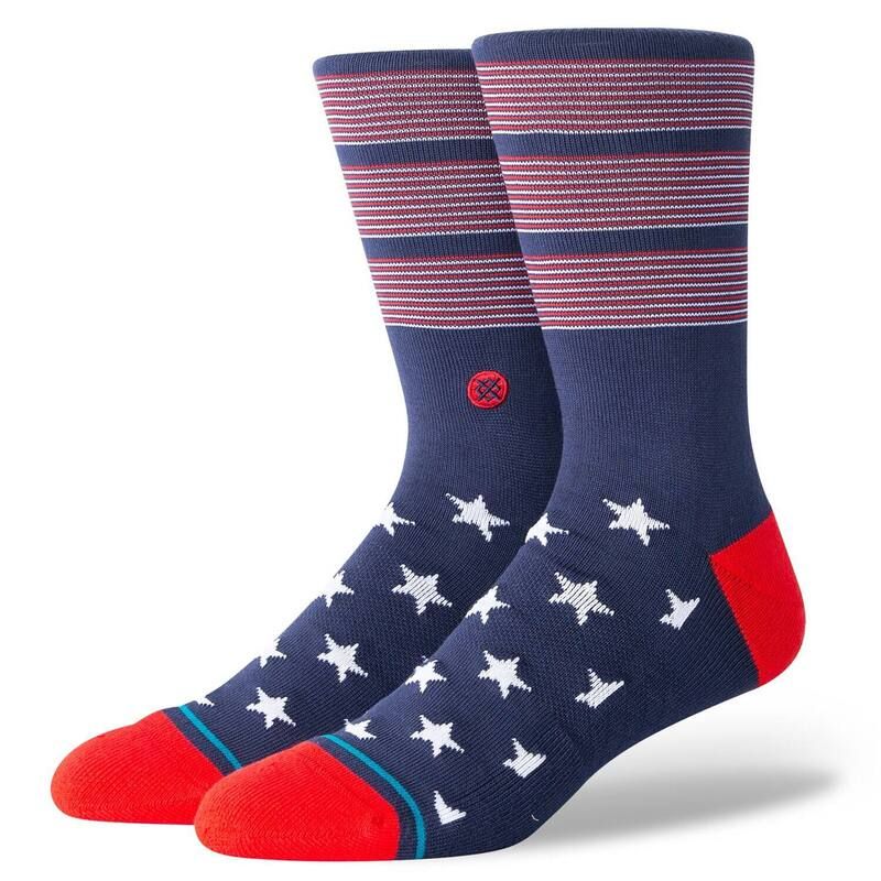 スタンス レディース アンダーウェア 靴下 Menstance Navy MLBars USA Crew Socks Mlb Navy ネイビー