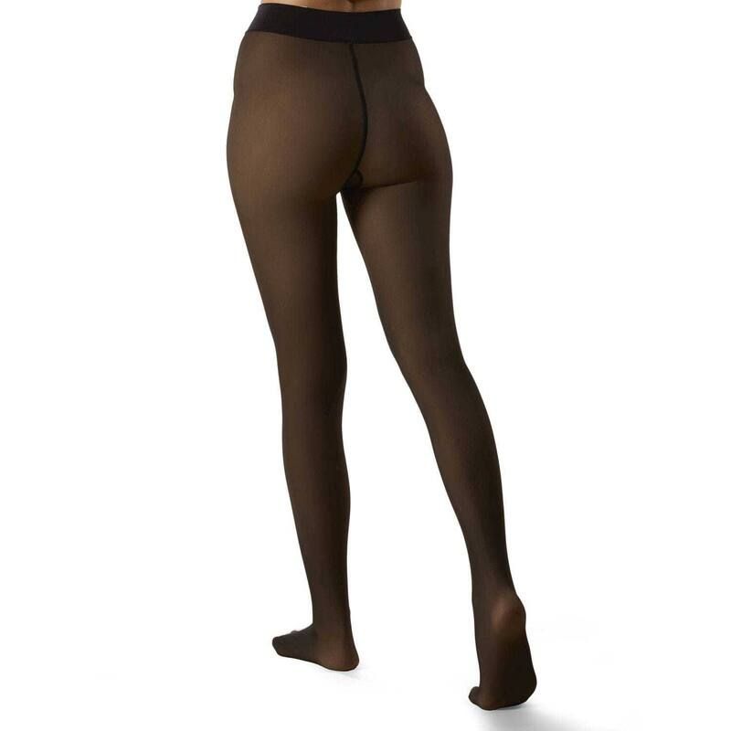 メモイ レディース アンダーウェア 靴下 シアー フリース MeMoi Womensheer Illusion FleeceLined 80Denier Thermal Tights Beige Black ブラック