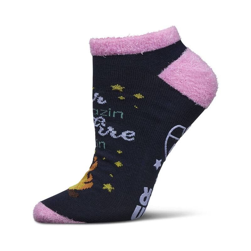 メモイ レディース アンダーウェア 靴下 MeMoi Womens One Happy Glamper Nonskid Low Cut Socks Navy ネイビー