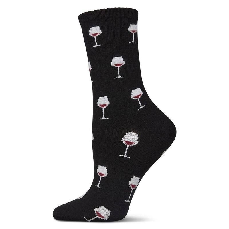 メモイ レディース アンダーウェア 靴下 MeMoi Mens Wine Cashmere Crew Socks Black ブラック