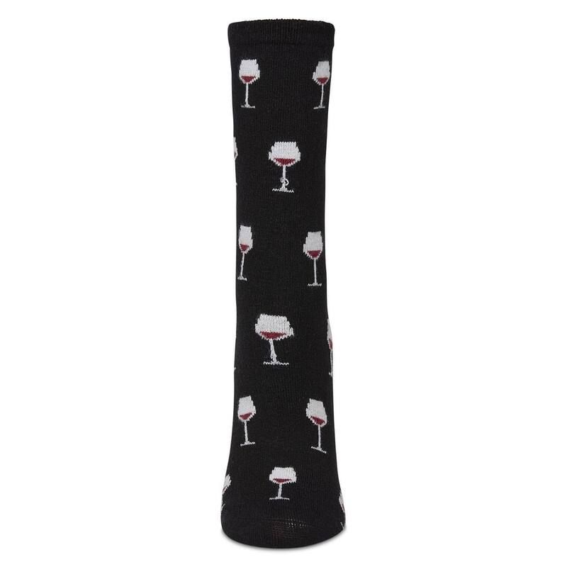 メモイ レディース アンダーウェア 靴下 MeMoi Mens Wine Cashmere Crew Socks Black ブラック