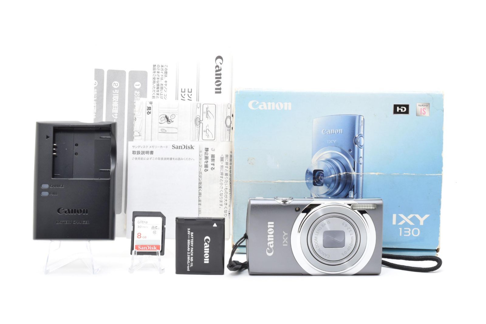 完品 Canon IXY 130 グレー SDカード8G付き 完品 Canon IXY 130 グレー SDカード8G付き 【公式通販】