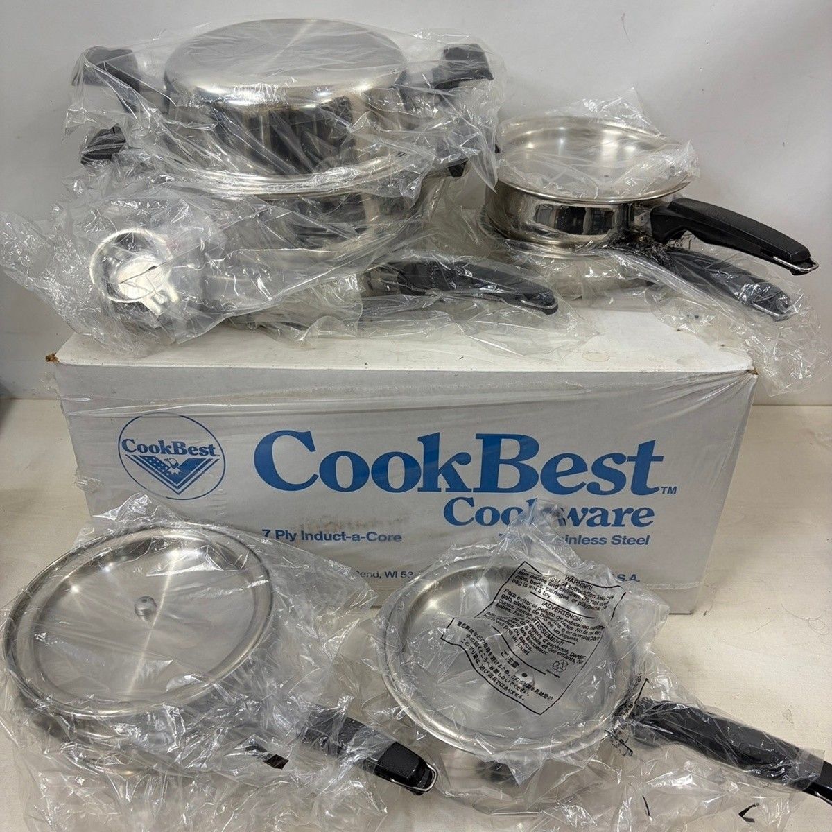 【保管品】Cook Best T304 7-Ply 蒸し器　両手鍋　26cm Cookbest クックベスト 最高級 T304ステンレス 7層構造 鍋 まとめて