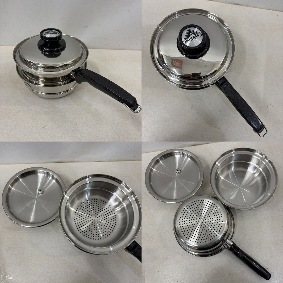Cookbest クックベスト 最高級 T304ステンレス 7層構造 鍋 まとめて