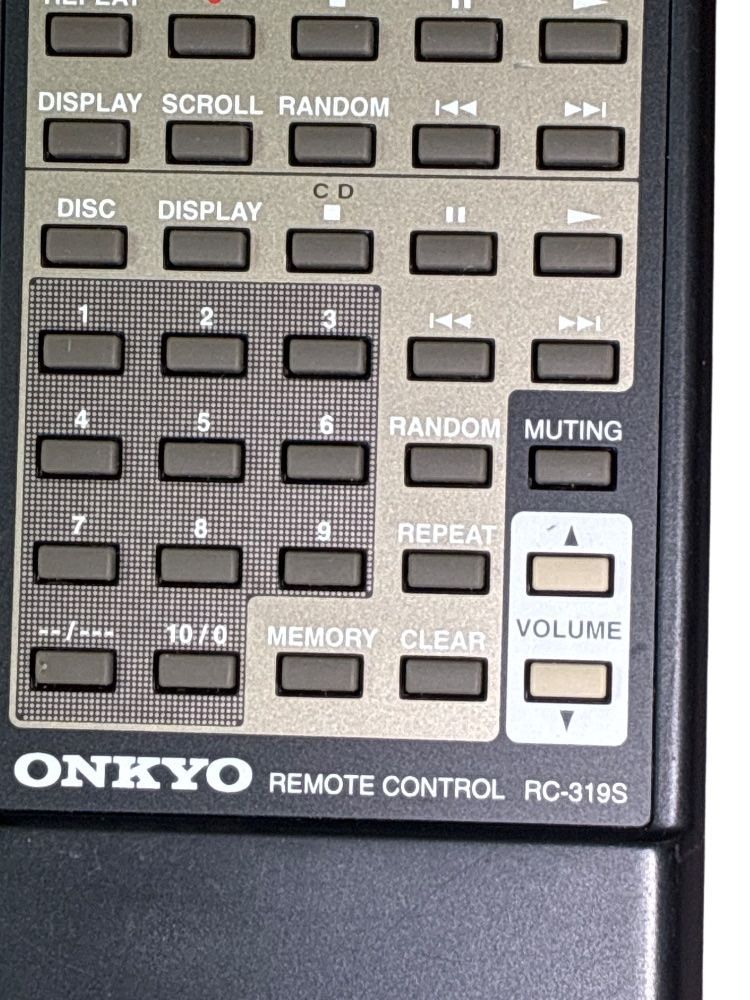 ONKYO RC-319M リモコン　オンキョー　001 オーディオ リモコン ONKYO（オンキョー） RC-319S 動作確認済み【A4