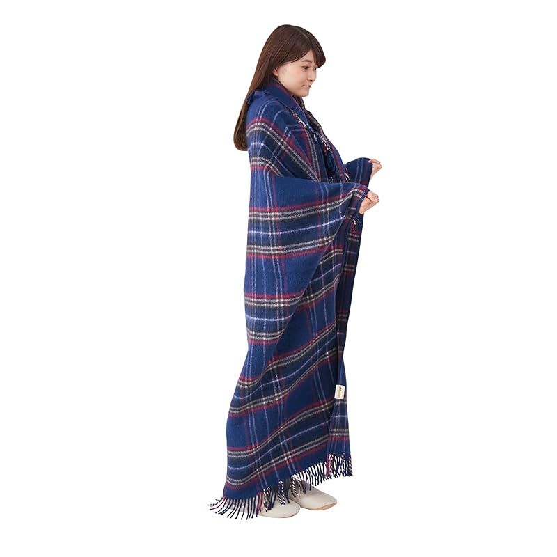 Sakura Blanket (サクラ ブランケット) ホットスローケット 日本製 洗える ラージサイズ 170×130 SAKURA39-TK1(NB)ネイビーブルー 0