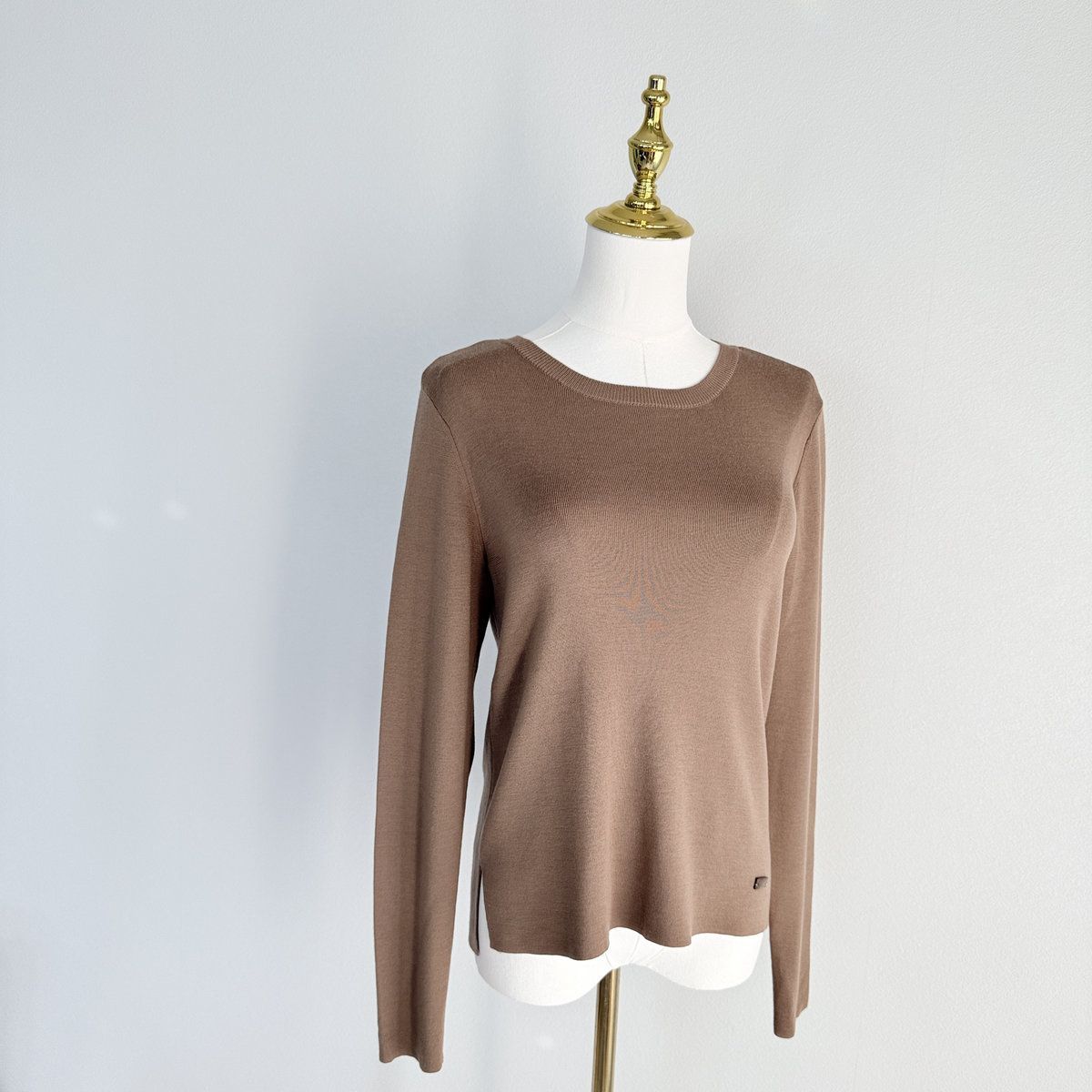 美品☆FOXEY Knit Top /フォクシー 40 アンティークキャメル ニット