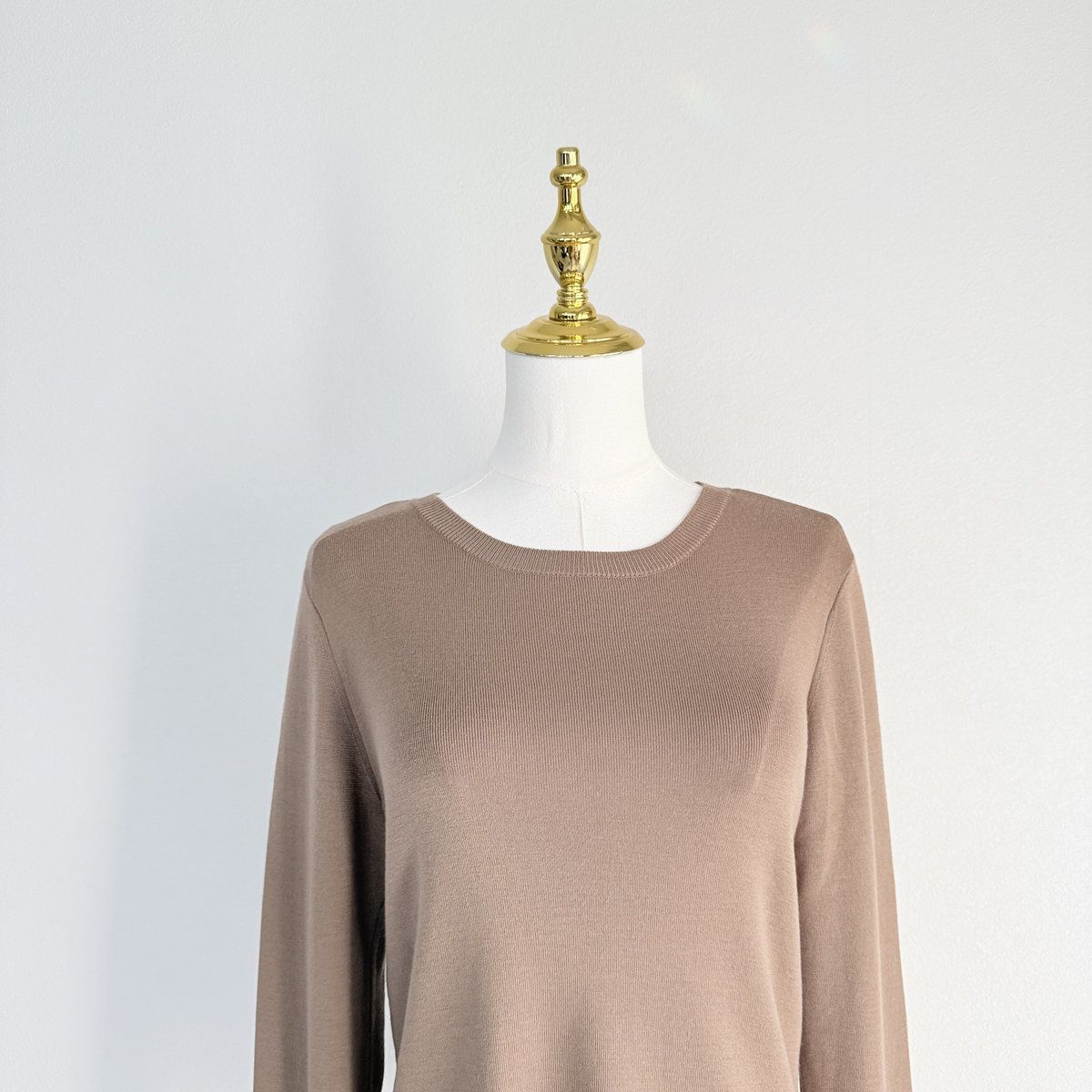 美品☆FOXEY Knit Top /フォクシー 40 アンティークキャメル ニット